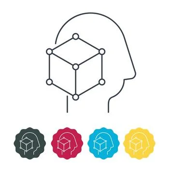 Brain Power- Connected Network Strategy - Icon Stock Illustration