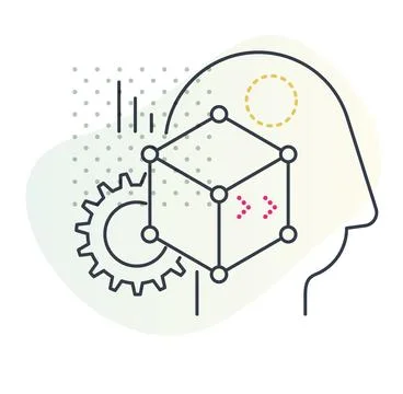 Brain Power- Connected Network Strategy - Icon Stock Illustration
