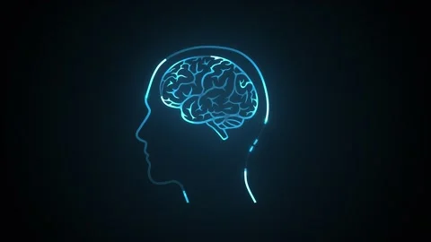 Brain Power Cyber Technology Background Animation 스톡 동영상 142270820