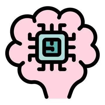 Brain power improving with modern microchip technology 스톡 일러스트