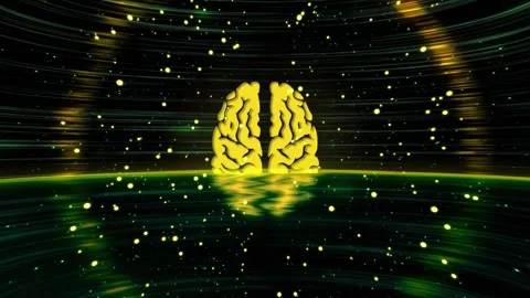 Brain Power Looped Background Video stock 245227133