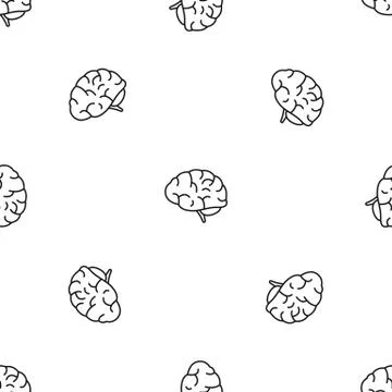 Brain power pattern seamless Stock Illustration