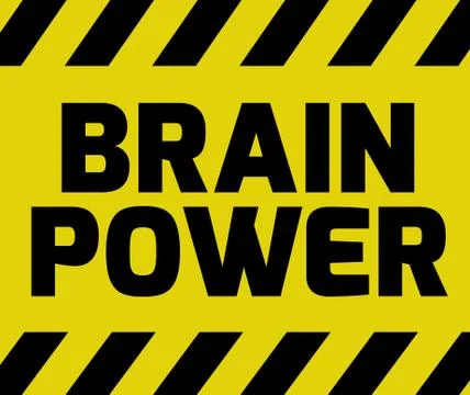 Brain Power sign Illustrazione stock