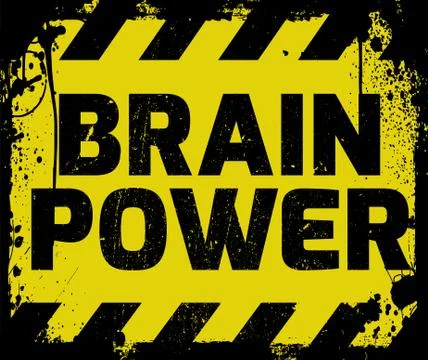 Brain Power sign Illustrazione stock