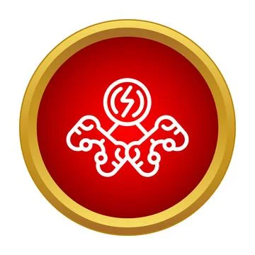 Brain power thinking process icon concept Stock Illustration