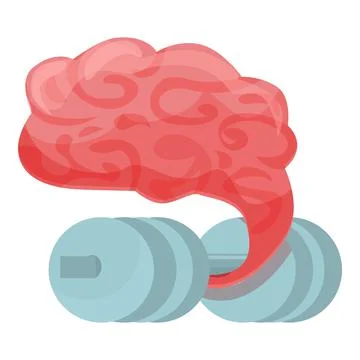 Brain practice icon cartoon vector. Work concentration Stock Illustration