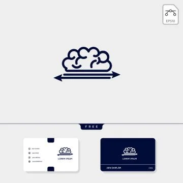 Brain premium logo template for your business and business card design templa Stock Illustration