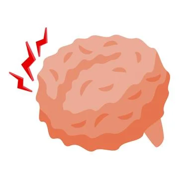 Brain problem icon isometric vector. Injury patient 스톡 일러스트