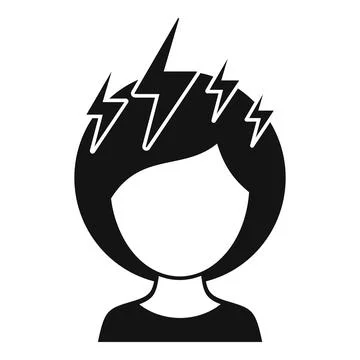 Brain problem icon simple vector. Head sick expression 스톡 일러스트