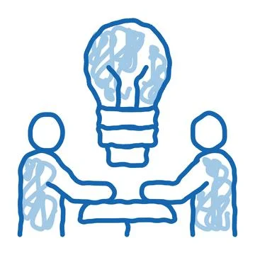 Brain problem solving doodle icon hand drawn illustration 스톡 일러스트