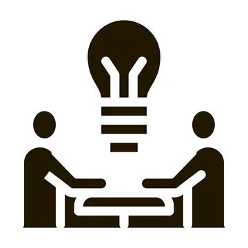 Brain problem solving icon Vector Glyph Illustration Stock Illustration