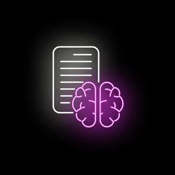 Brain processing document information and memory concept Stock Illustration