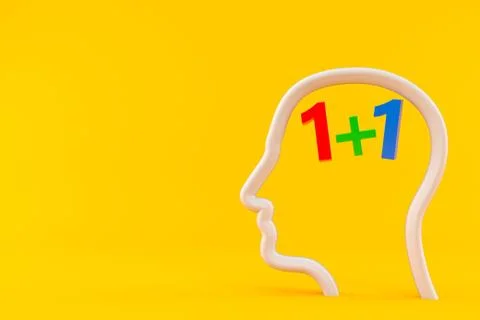 Brain with profil face Stock Illustration