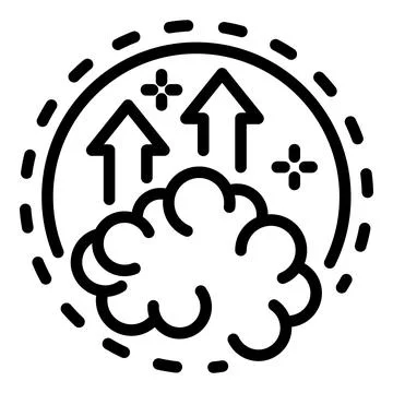 Brain progress skill icon, outline style 스톡 일러스트