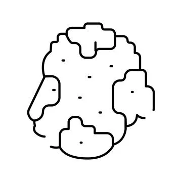 Brain promoting walnut nut outline icon vector Illustrazione stock