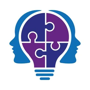 Brain Puzzle and Intelligence Logo for Education, Psychology and Creative Thinki Stock Illustration