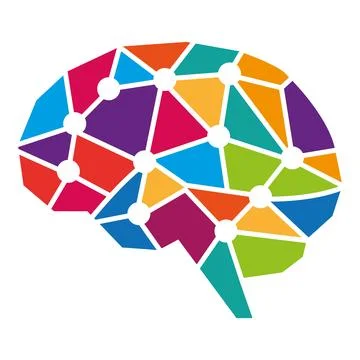 Brain Puzzle Creative Mind Idea Colorful Logo Vector Template Design. Stock Illustration