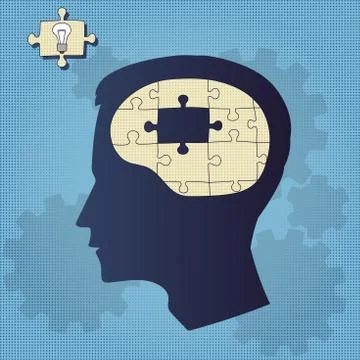 Brain puzzle Stock-Illustration