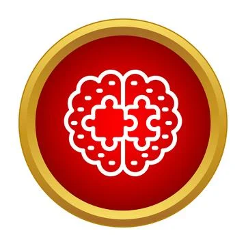 Brain puzzle pieces connecting representing intelligence and mind イラスト素材