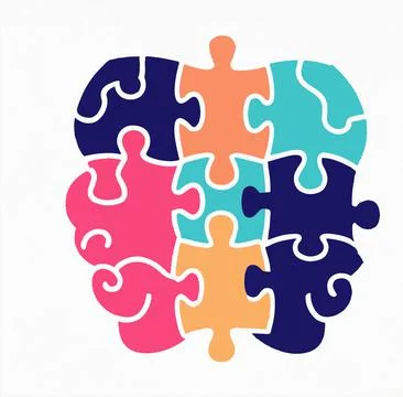 Brain puzzle vector Stock Illustration