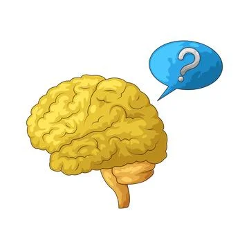 Brain question illustration Stock Illustration