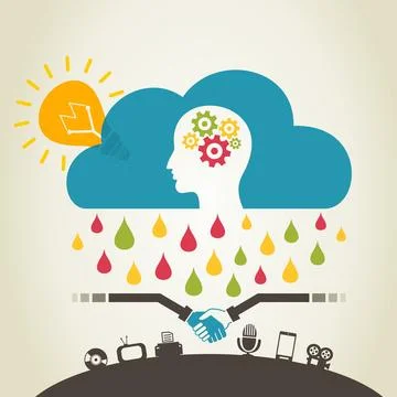 Brain rain Stock Photos