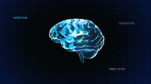 Brain random code Stock Footage 8853762