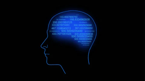 Brain with random time code Stock Footage 41793610