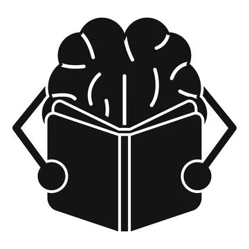 Brain reading book for knowledge and education Illustrazione stock