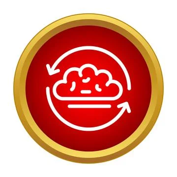 Brain refreshing concept with arrows icon Stock Illustration