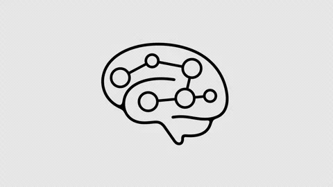 Brain, reinforcement Learning and artificial, intelligence, graphic animation Stock Footage 337048901