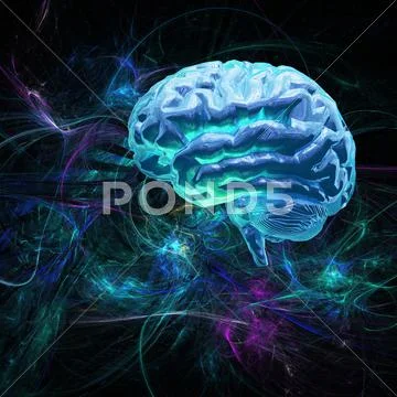 Brain research, conceptual artwork Stock Illustration