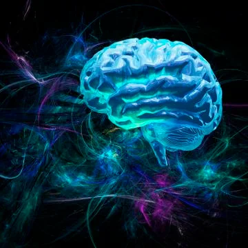Brain research, conceptual artwork Stock Illustration