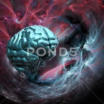Brain research, conceptual artwork Stock Illustration