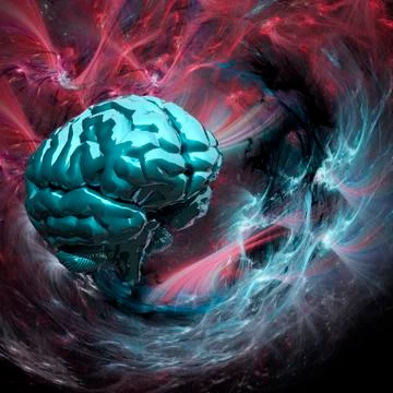 Brain research, conceptual artwork Stock Illustration