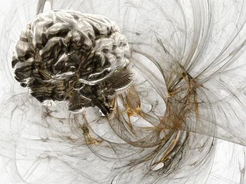 Brain research, conceptual artwork Stock Illustration
