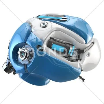 Brain robot concept Stock Illustration