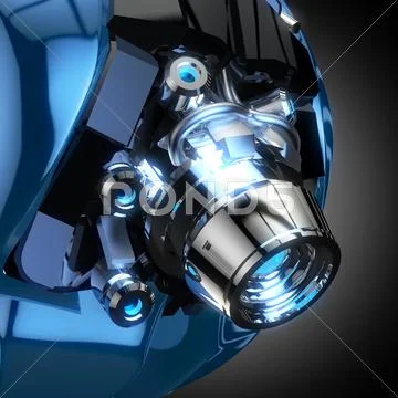 Brain robot concept Stock Illustration