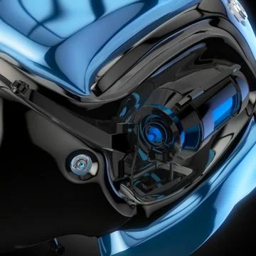 Brain robot concept Stock Illustration