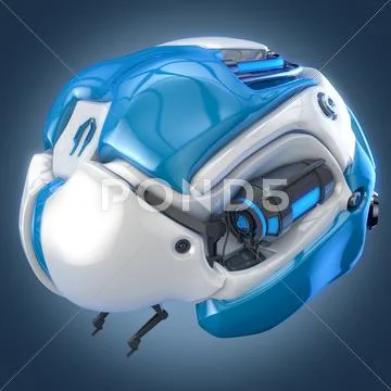 Brain robot concept Stock Illustration