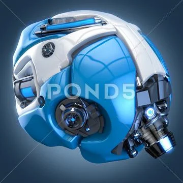 Brain robot concept Stock Illustrationen