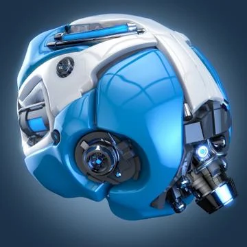 Brain robot concept Stock Illustration