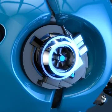 Brain robot concept Stock Illustration