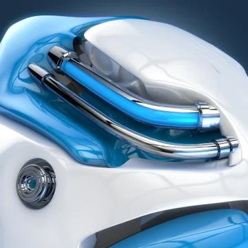 Brain robot concept Stock Illustration