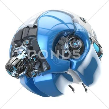 Brain robot concept Stock Illustration