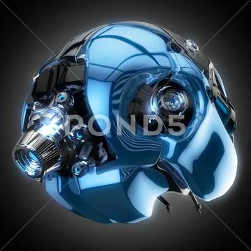 Brain robot concept Stock Illustration