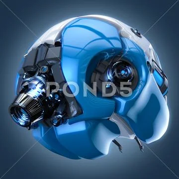 Brain robot concept Stock Illustration