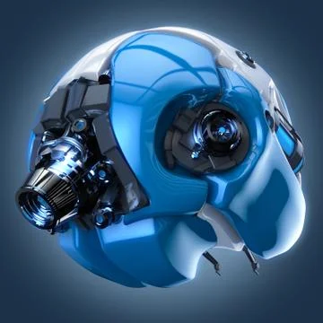 Brain robot concept Stock Illustration