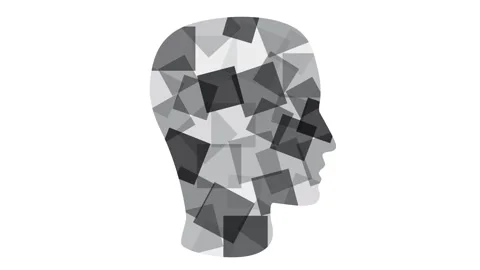 Brain rot concept. Brain explosion due to information overload and media ad.. Stock Footage 305628485