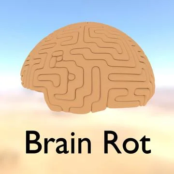 Brain Rot concept Stock Illustration